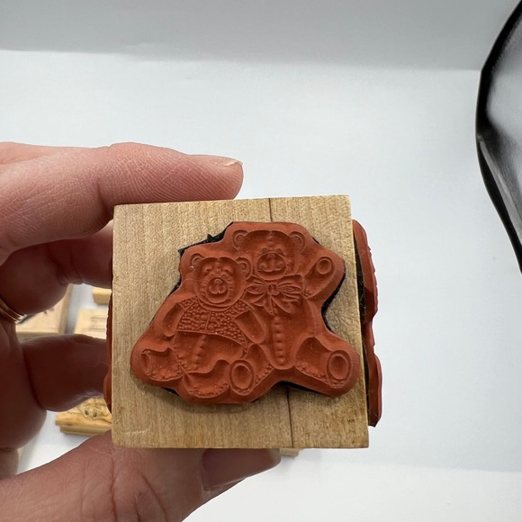 Vintage Lot Rubber Stamps Paper Crafts 14 Pieces Junk Journaling - Picture 9 of 11